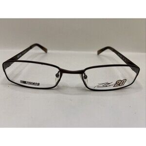 Nascar Eyeglasses Tony Stewart Number 20 Gunmetal TS03 Demo Lens Brown 53-17-135